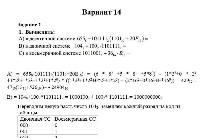Информатика СамГТУ Расчетно-графическая работа, 8 заданий